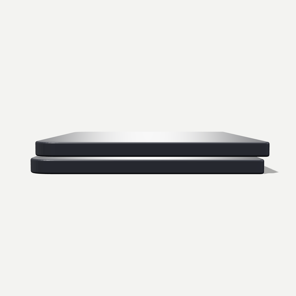 PocketFold true-size model in Night Sky, edge on, 11.3 mm closed